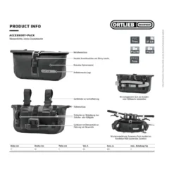 Accessory-Pack Lenkertasche und Erweiterungstasche für Handlebar-Pack