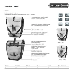 Back-Roller Design Lake Fahrrad-Packtasche