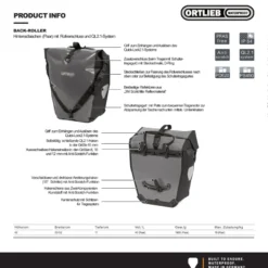 Back-Roller Fahrrad-Packtaschen weiß