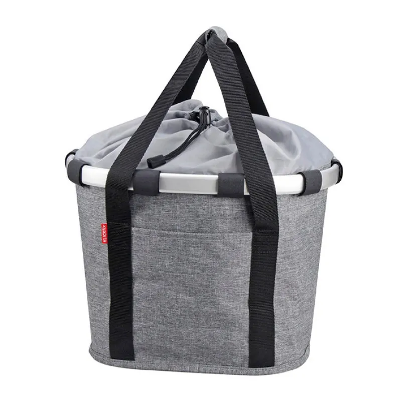 Bikebasket Fahrradkorb vorne für KLICKfix Lenkeradapter (twist silver)