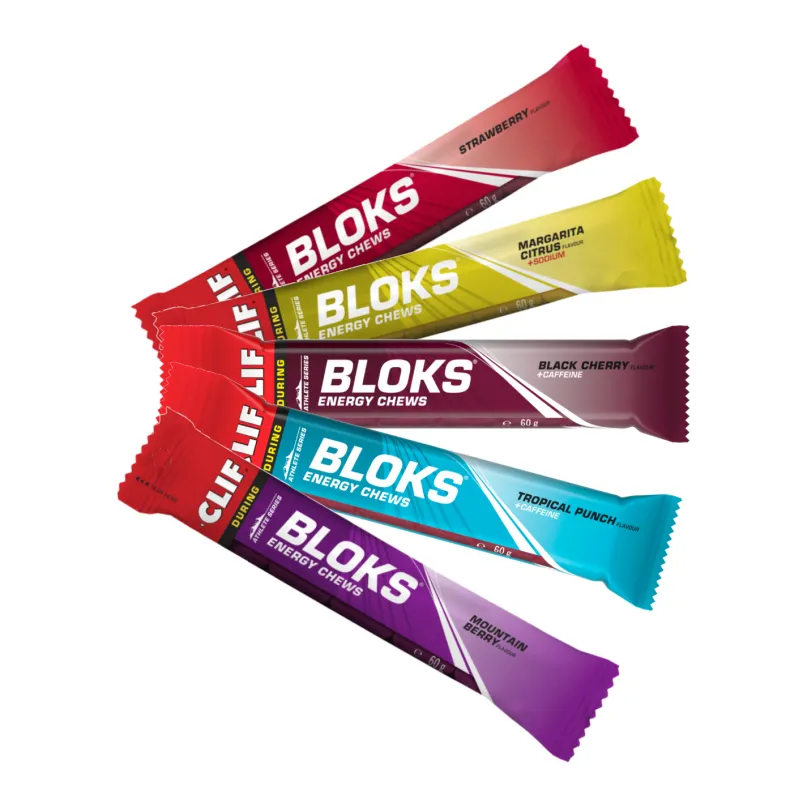Bloks Kohlenhydrat-Elektrolyt-Kaubonbon Box (18 x 60 g)