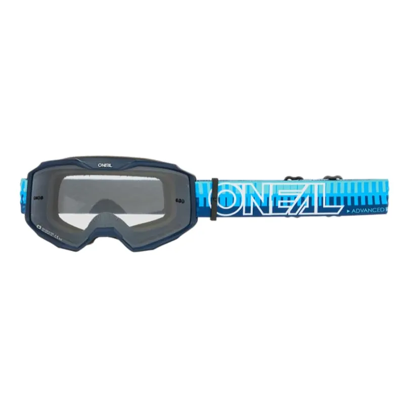 B-10 Striped Goggle blau
