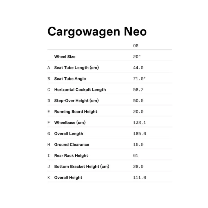 Cargowagen Neo 2 E-Bike Lastenrad 20" grau