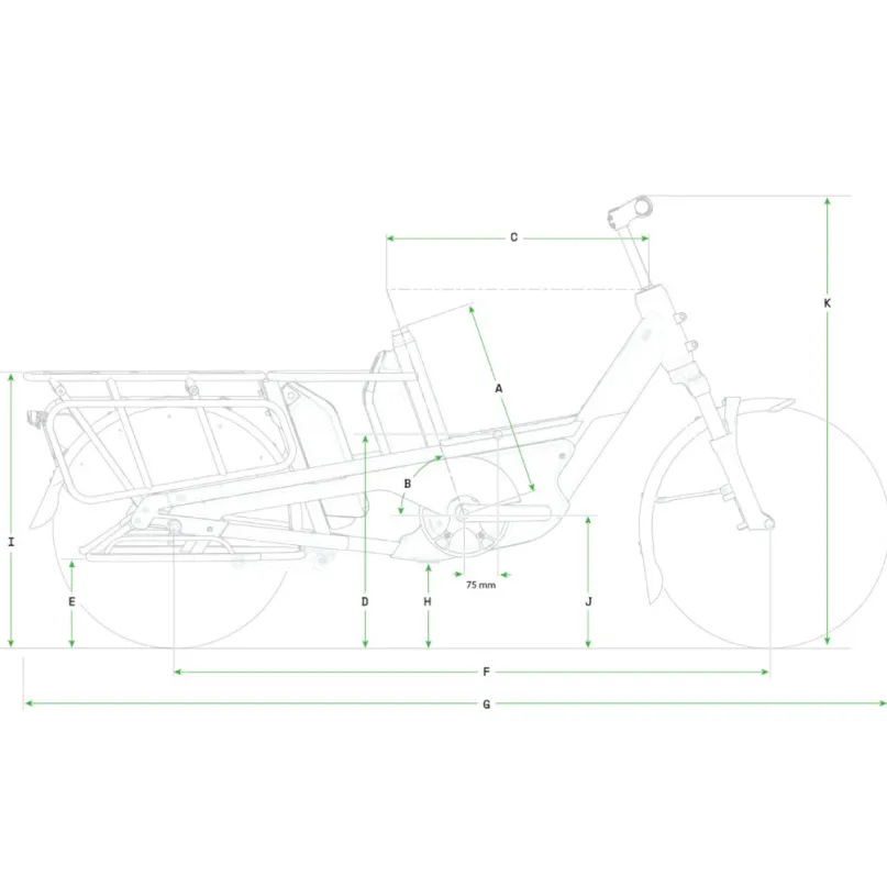 Cargowagen Neo 2 E-Bike Lastenrad 20" grau