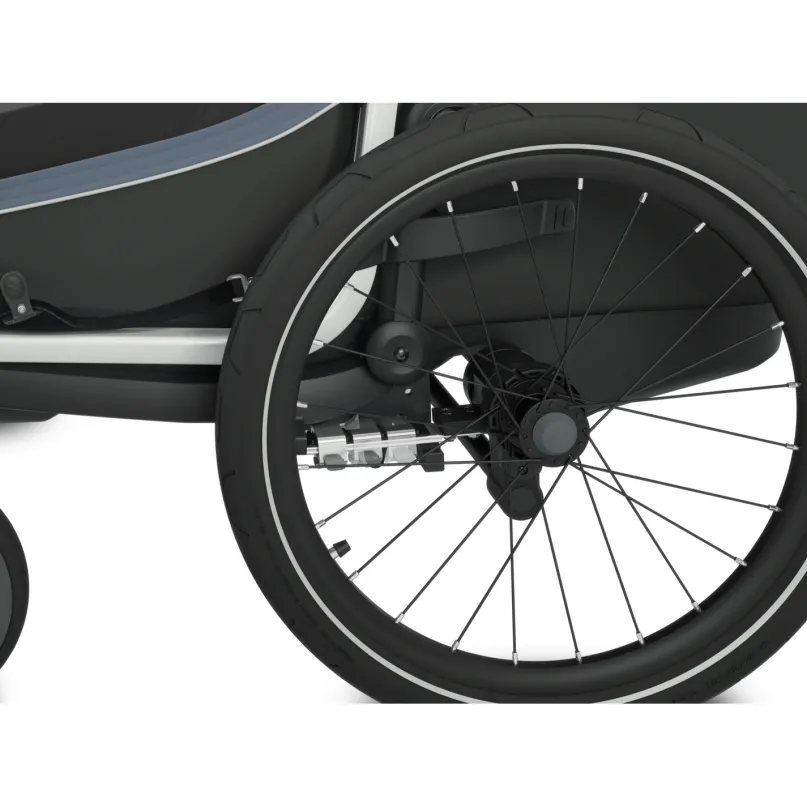 Chariot Cab 2 Fahrradanhänger Kinder grau