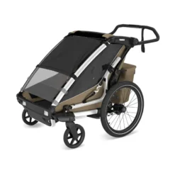 Chariot Cross 2 double Fahrradanhänger Kinder braun