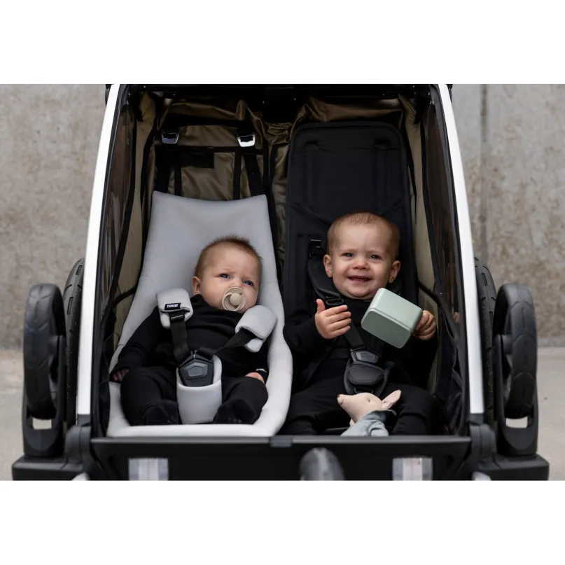 Chariot Cross 2 double Fahrradanhänger Kinder braun