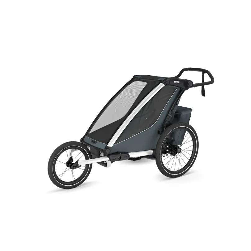 Chariot Cross 2 single Fahrradanhänger Kinder grau