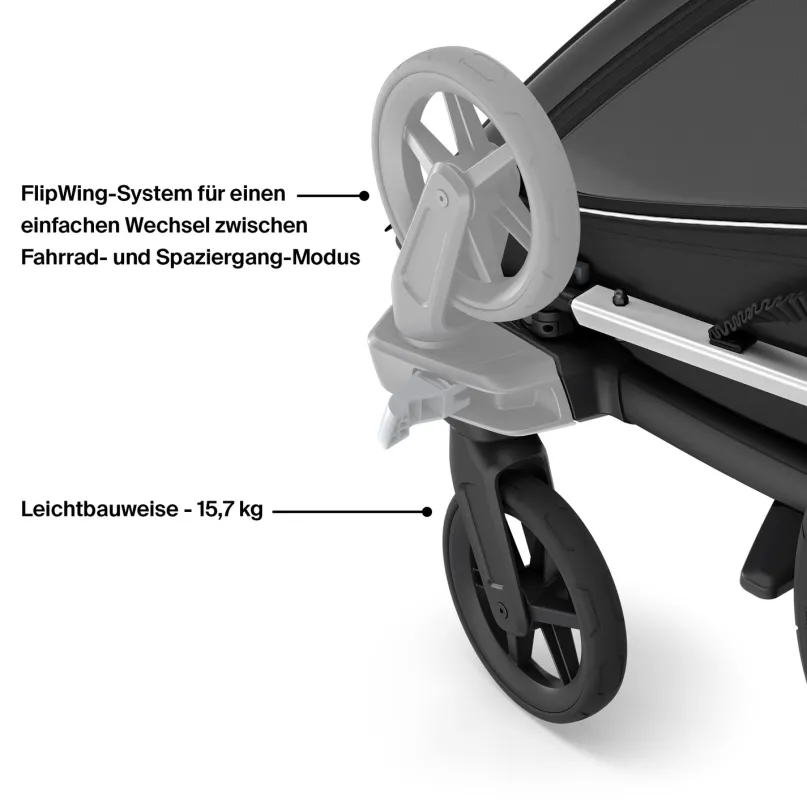 Chariot Sport 2 Single Fahrradanhänger Kinder schwarz