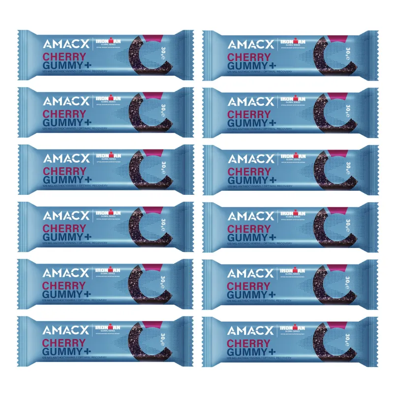 Cherry Gummy+ Energieriegel Box 12 x 30 g