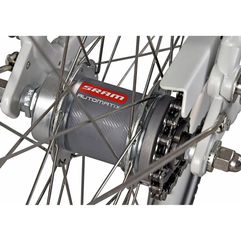 City Bike mit Hinterradgepäckträger Trapez 26" weiß