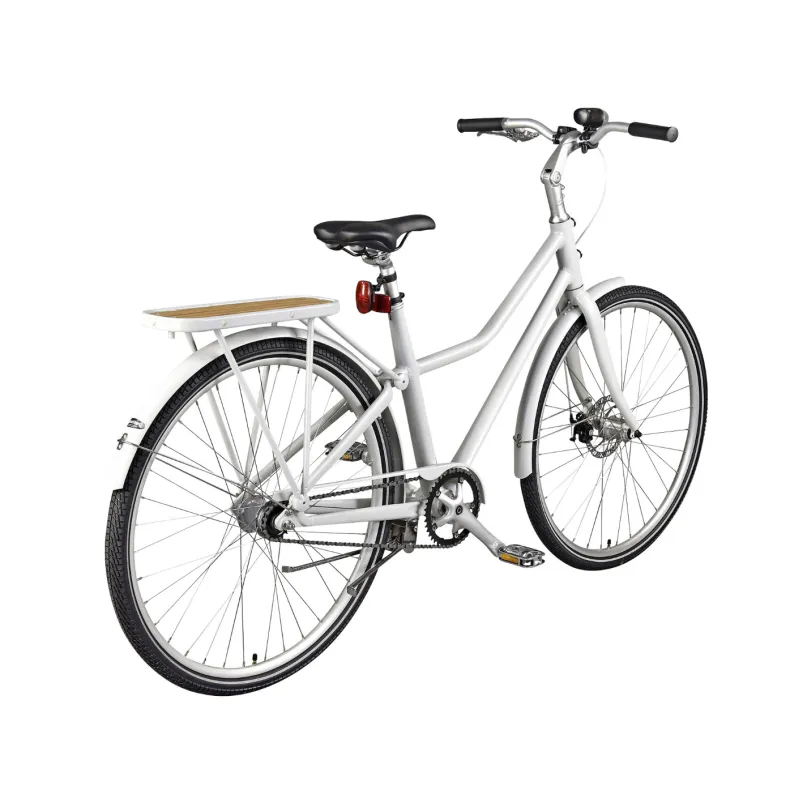 City Bike mit Hinterradgepäckträger Trapez 26" weiß