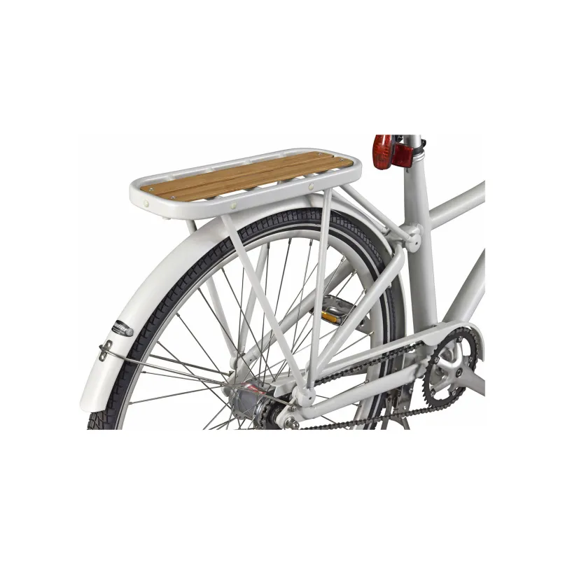 City Bike mit Hinterradgepäckträger Trapez 26" weiß