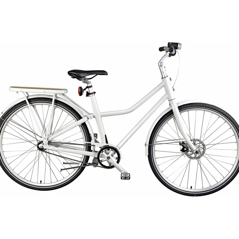 City Bike mit Hinterradgepäckträger Trapez 26" weiß