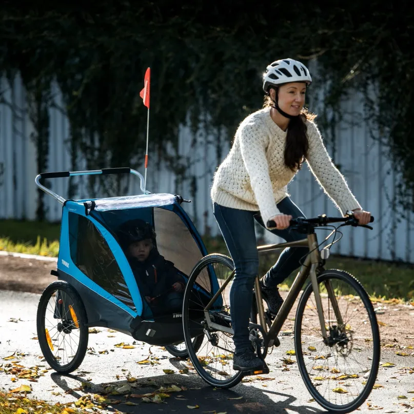 Coaster XT Fahrradanhänger Kinder 2 blau