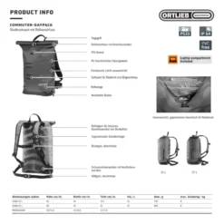 Commuter-Daypack 21 l Freizeit-Rucksack schwarz