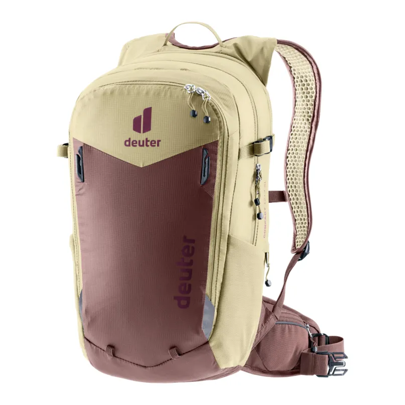 Compact 12+3 Damen Fahrradrucksack beige/rot