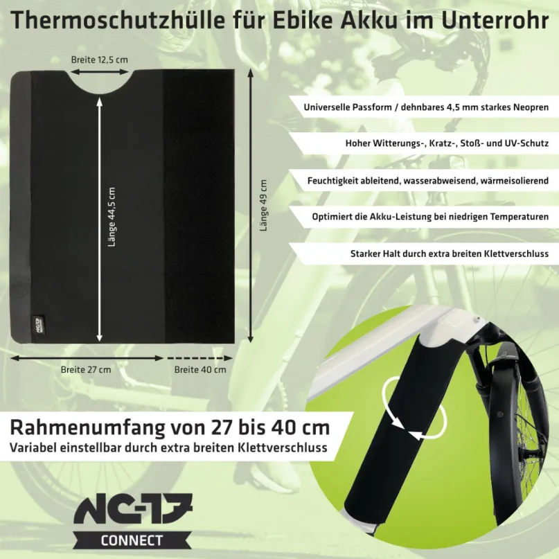 Connect Batterie-Thermo-Cover 5.S 625 für E-Bike-Akku