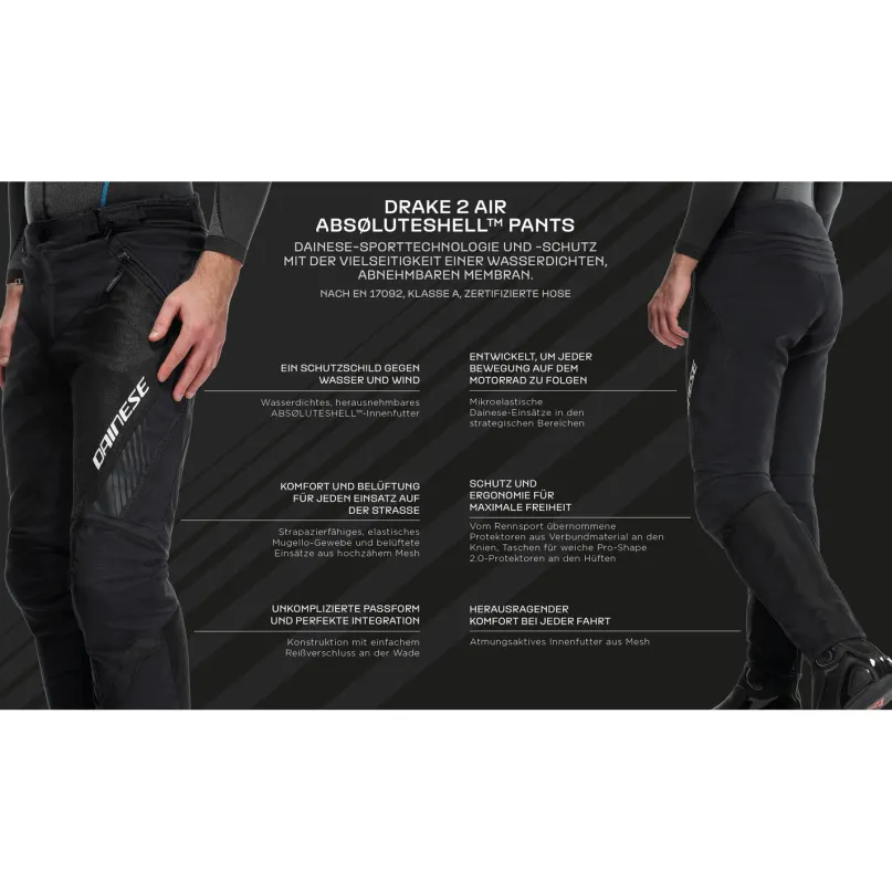 Drake 2 Air Absoluteshell Motorradhose Herren Textil