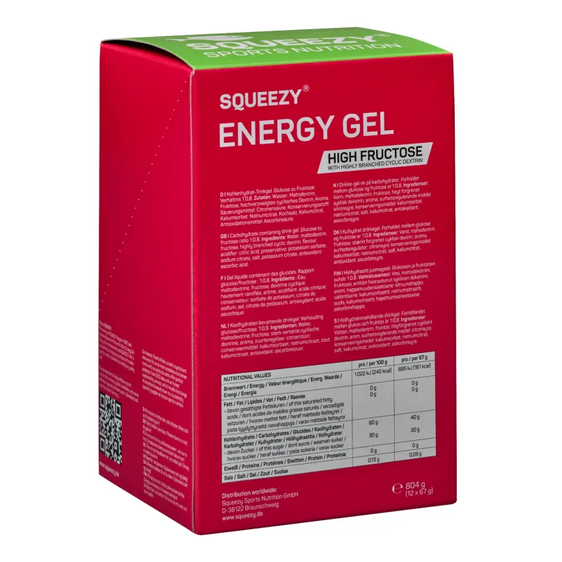 Energy Gel High Fructose Box 12 x 67 g