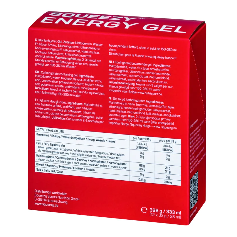 Energy Gel vegan Box (12 x 30/33 g)