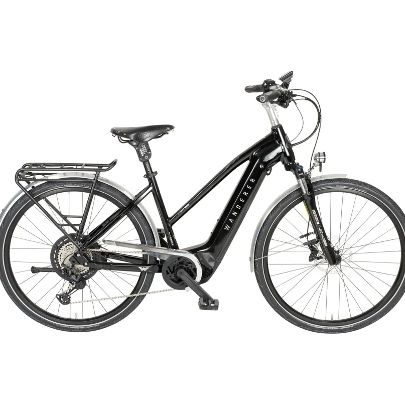 E-Tourer I-12 E-Bike Trekkingrad Trapez 28" schwarz