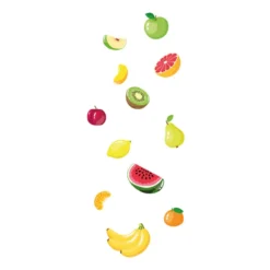 Fahrradaufkleber Reflex Obst