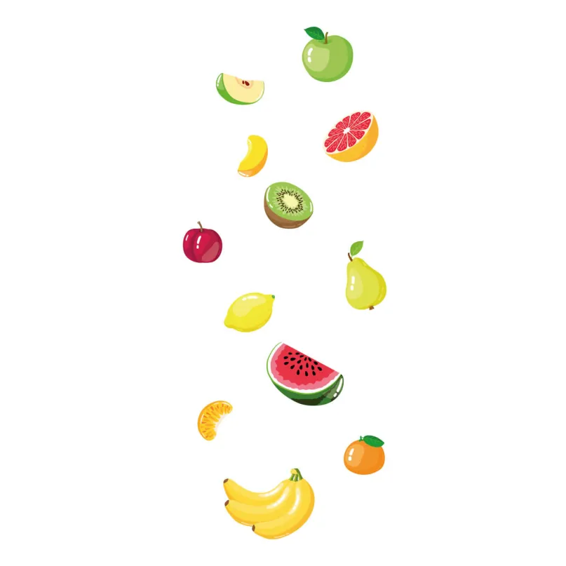Fahrradaufkleber Reflex Obst