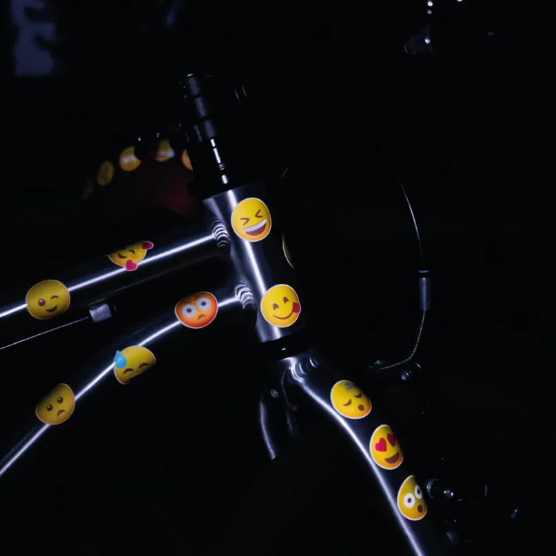 Fahrradaufkleber Reflex Smilies
