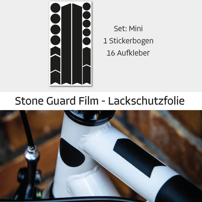 Fahrrad-Schutzaufkleber Set Mini schwarz