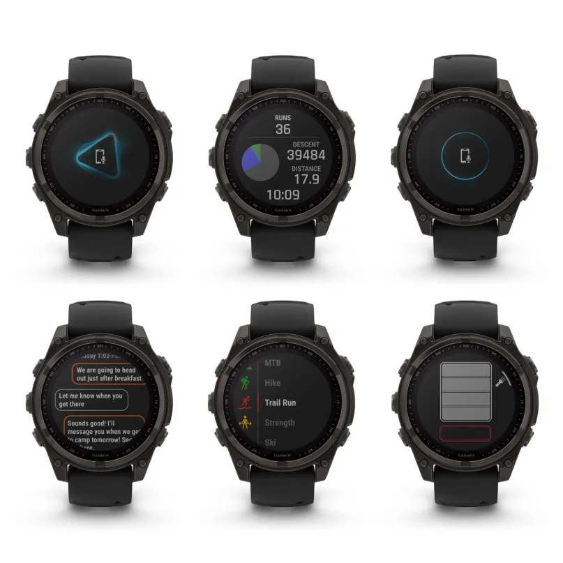 Fenix 8 Solar Smartwatch GPS graphit-titan-carbongrau