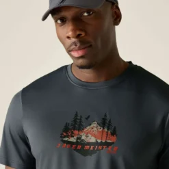 Fingal Slogan Shirt kurzarm Herren