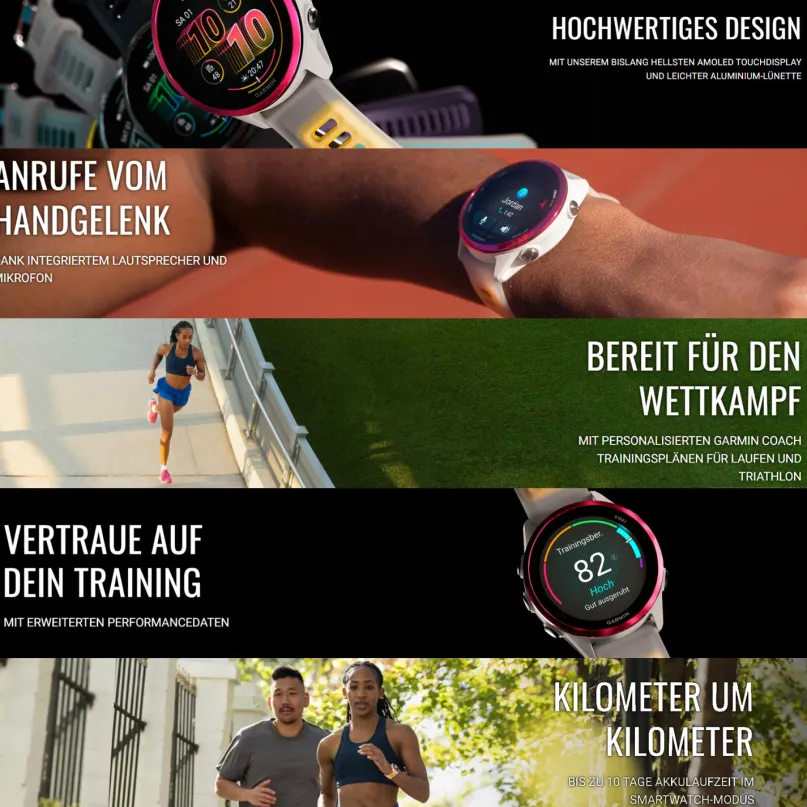 Forerunner 570 1,2" Smartwatch weiß