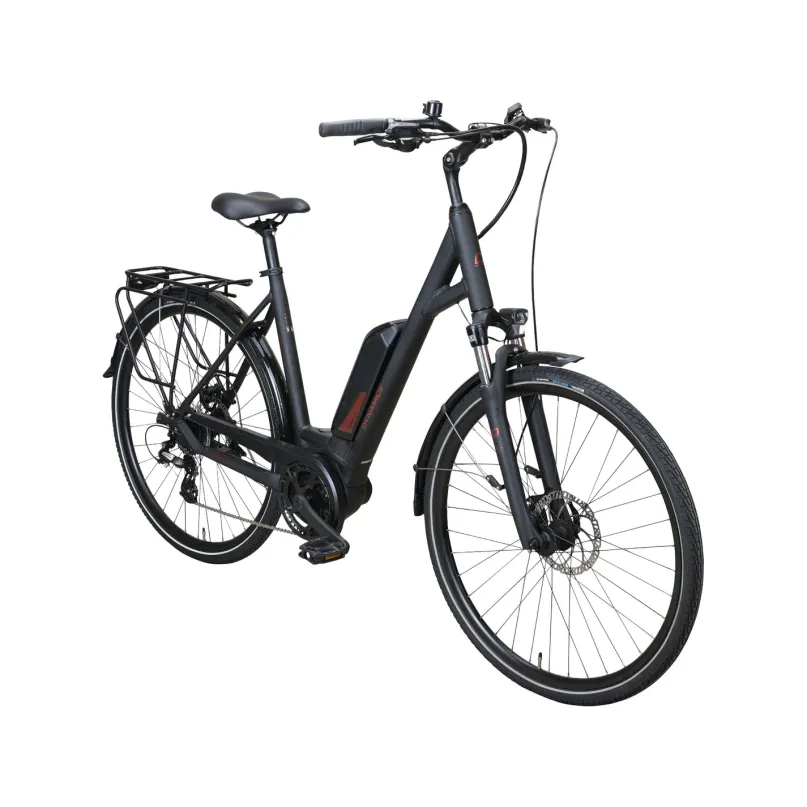 Forte Ultra 508 E-Bike Trekking Tiefeinsteiger 28" schwarz