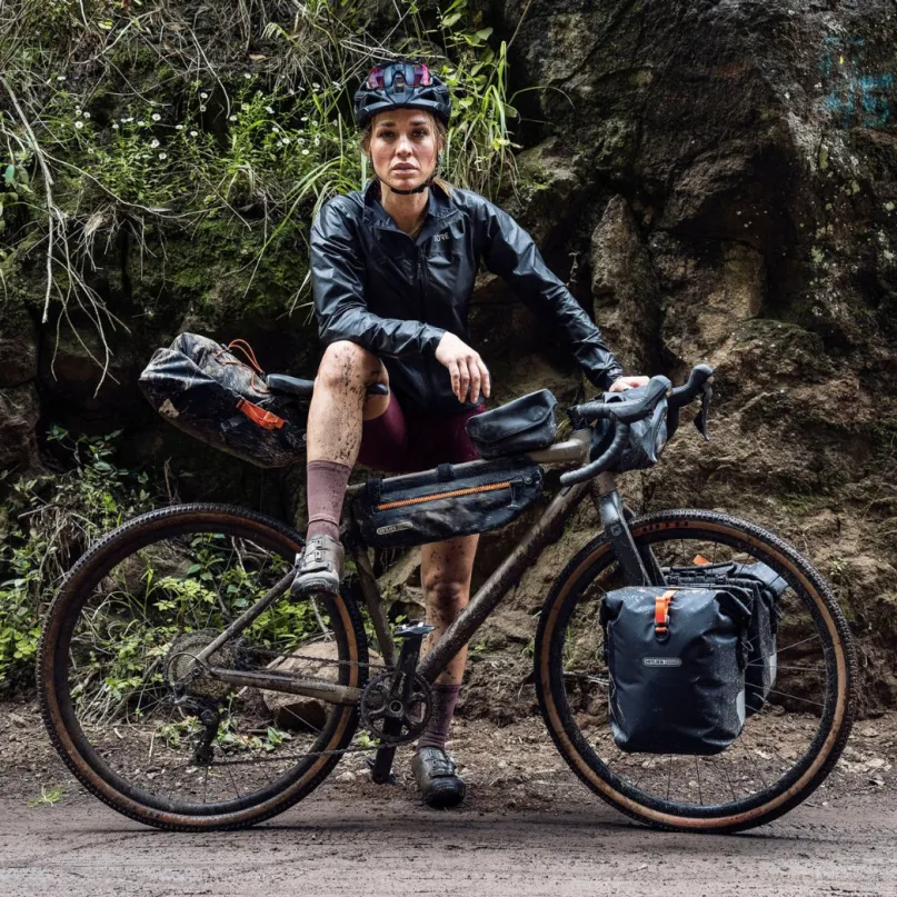 Gravel-Pack Fahrradtaschen Paar schwarz