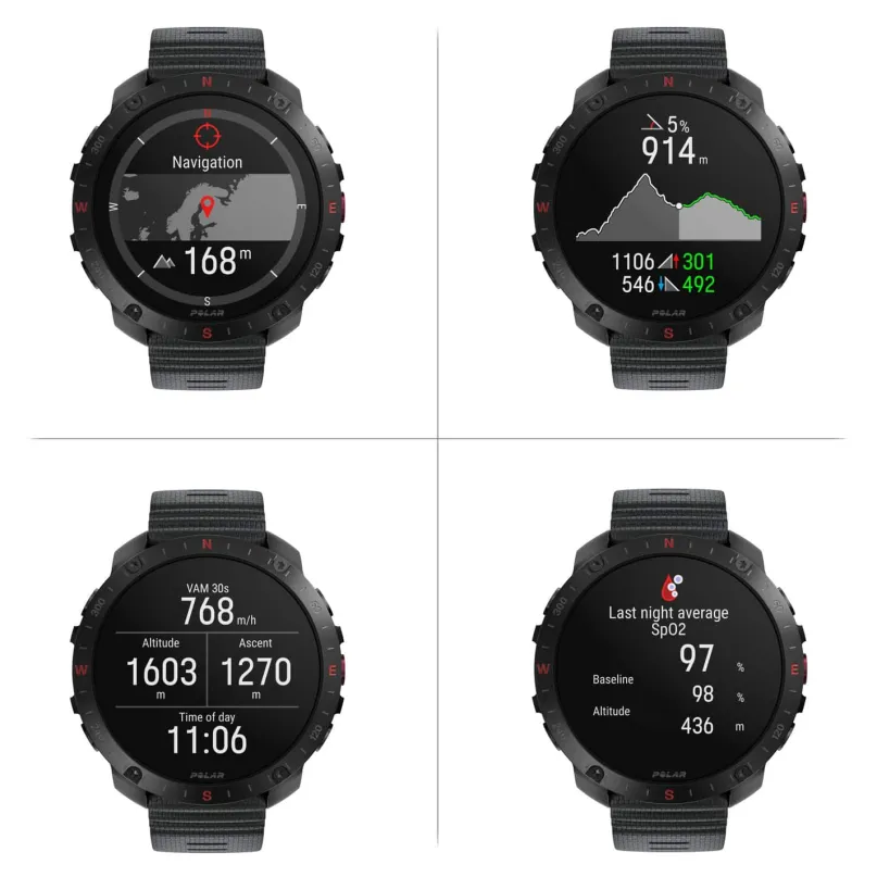 Grit X2 Pro Outdoor Multisport Smartwatch schwarz
