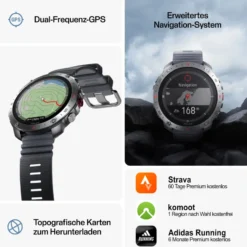 Grit X2 Pro Outdoor Multisport Smartwatch grau