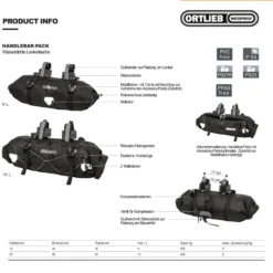 Handlebar-Pack 15 L Bikepacking-Lenkertasche braun