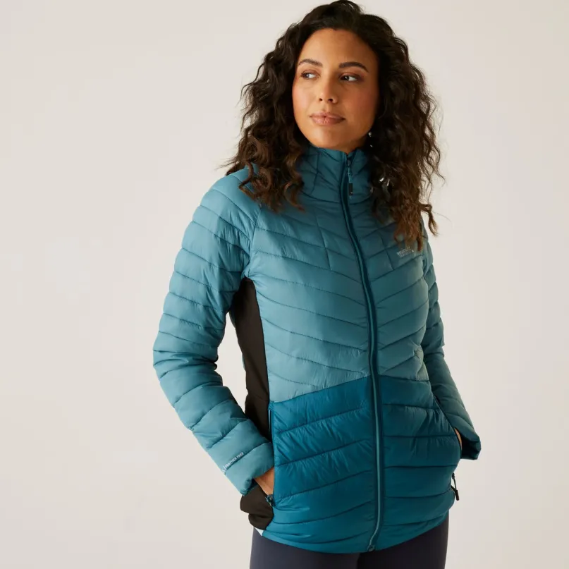 Hooded Leedre Hybrid Thermo Jacke Damen