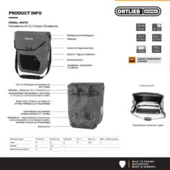 Pedal-Mate Fahrradtasche schwarz