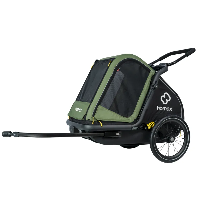 Pluto M Fahrradanhänger Hund grün