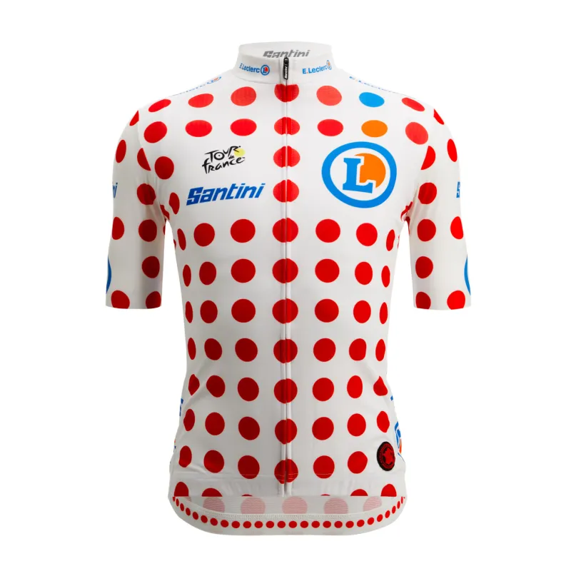 Polka Dot Tour de France Radtrikot kurzarm Herren