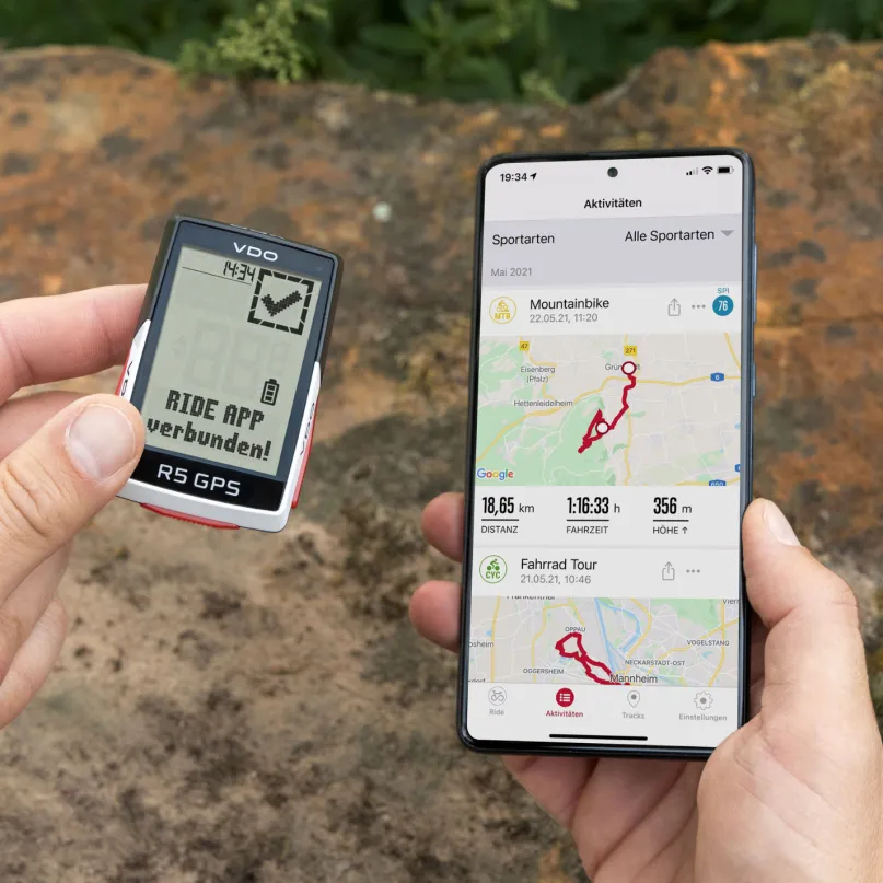 R5 GPS Fahrradcomputer mit Over Clamp Butler
