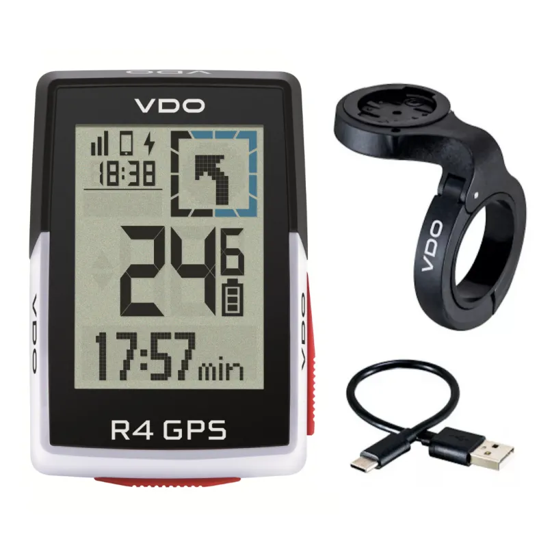 R4 GPS Fahrradcomputer mit Over Clamp Butler