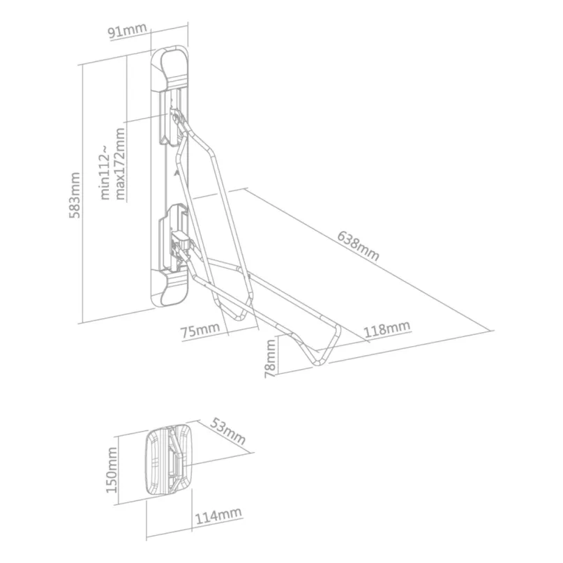 smART fold Fahrrad Wandhalterung