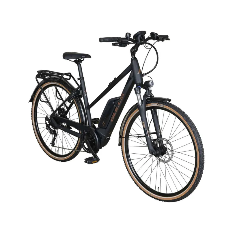 Street CX E-Bike Trekkingrad Trapez 28" schwarz