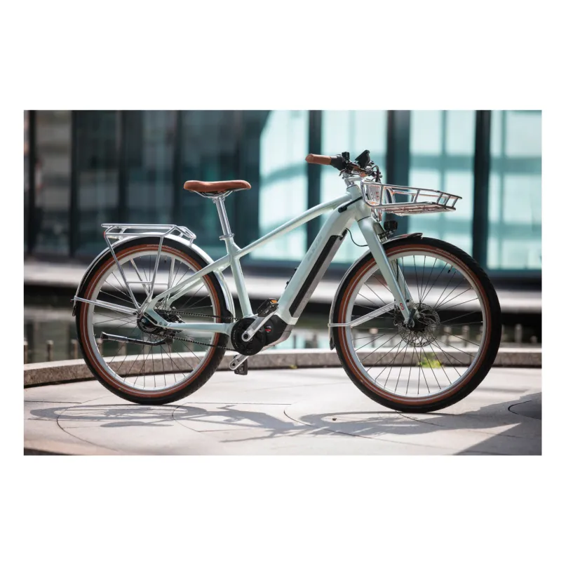 Sturmvogel EVO 5F 925 Belt E-Bike City Bike Herren 27.5" weiss
