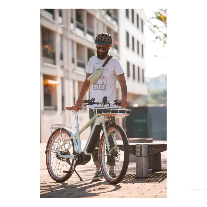 Sturmvogel EVO 5F 925 Belt E-Bike City Bike Herren 27.5" weiss