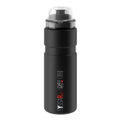 Syssa 750 ml Edelstahl Fahrrad Trinkflasche schwarz