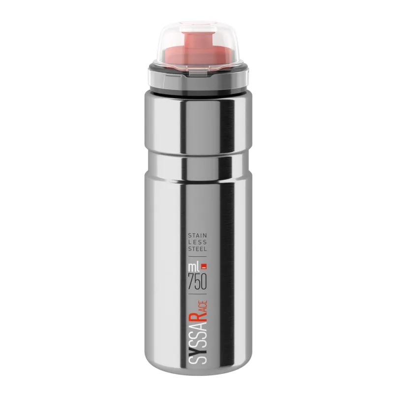Syssa 750 ml Edelstahl Fahrrad Trinkflasche silber